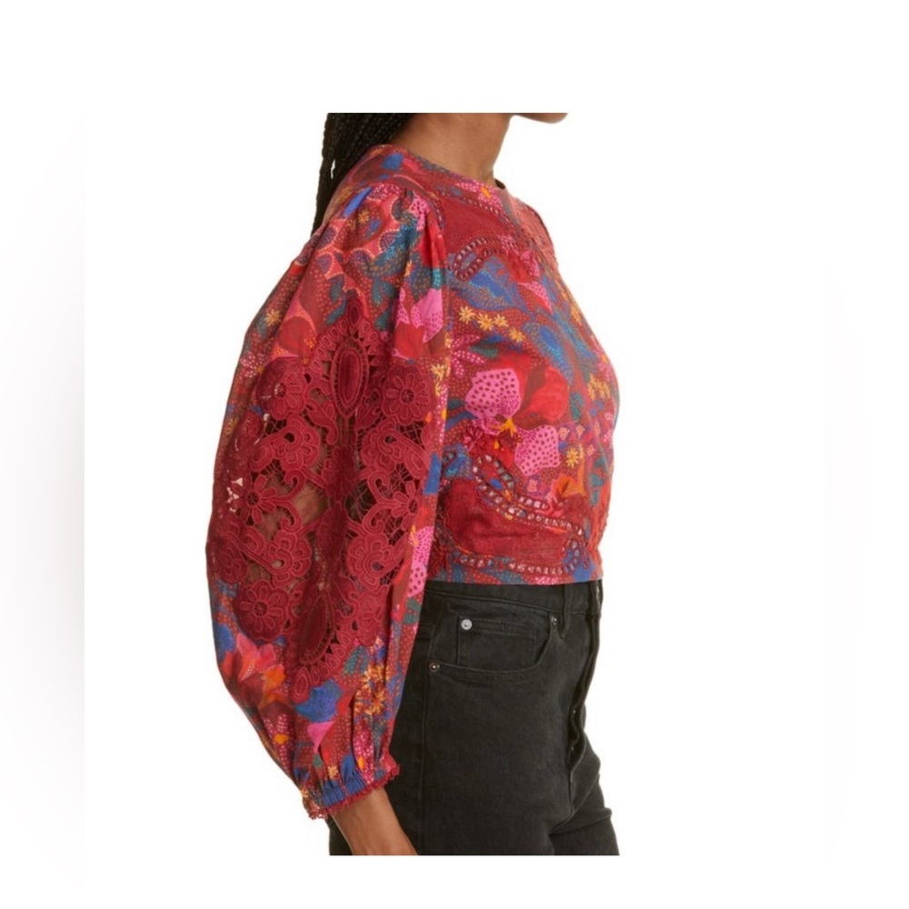 farm rio snake garden blouse